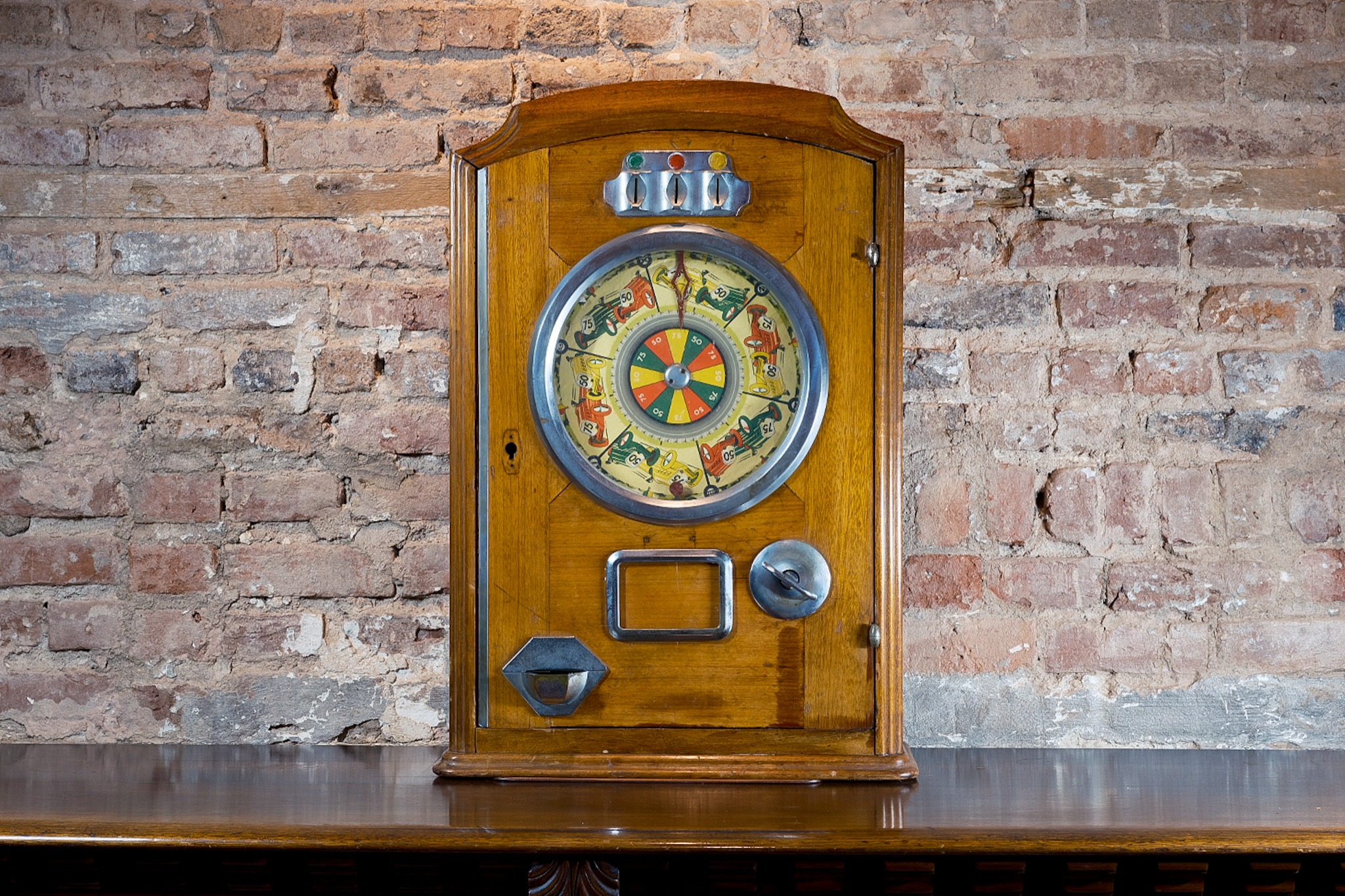 c.1920 Bussoz Race Car-Themed Gaming Machine