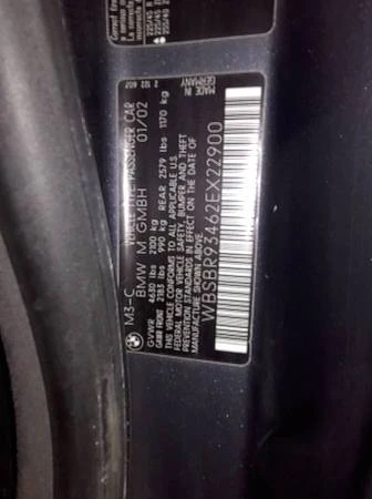 2002 BMW E46 M3 - Image 9 of 12