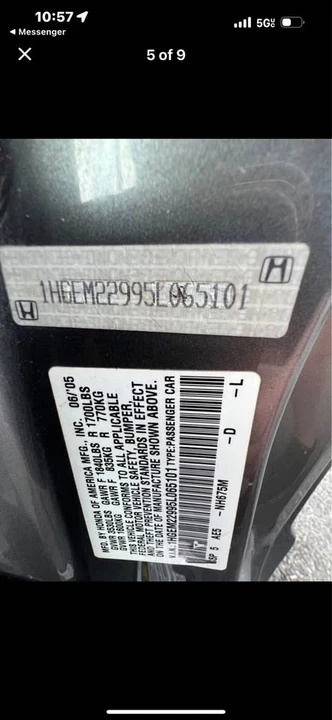 2005 Honda Civic 7th Gen - Image 5 of 5