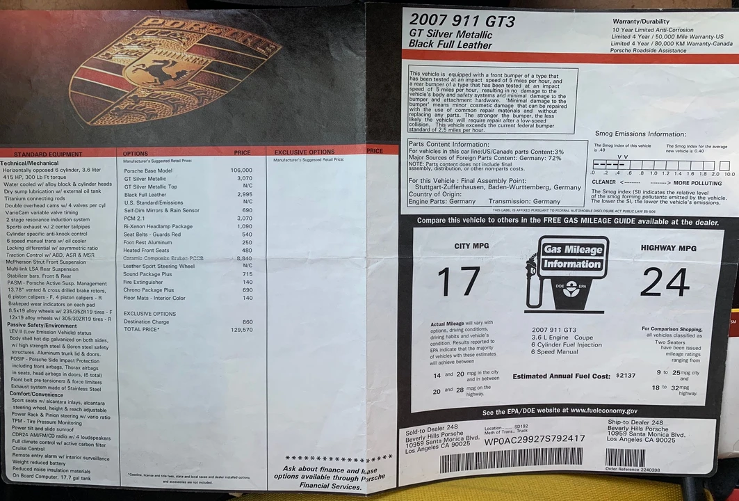 2007 Porsche 997 GT3 - Image 10 of 20