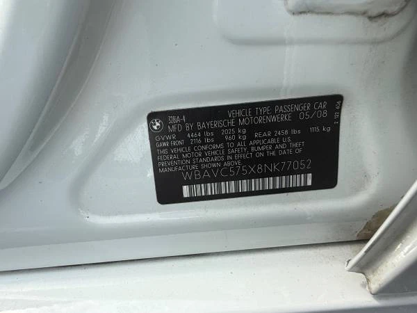 2008 BMW E90 3 Series Sedan - Image 11 of 14