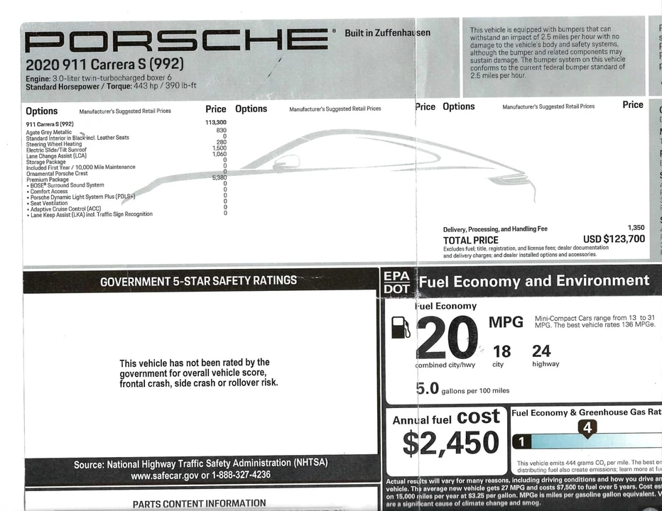 2020 Porsche 992 Carrera S - Image 8 of 10