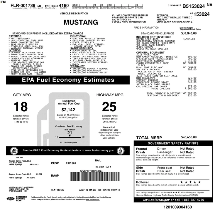 2011 Ford S197 Mustang - Image 8 of 8