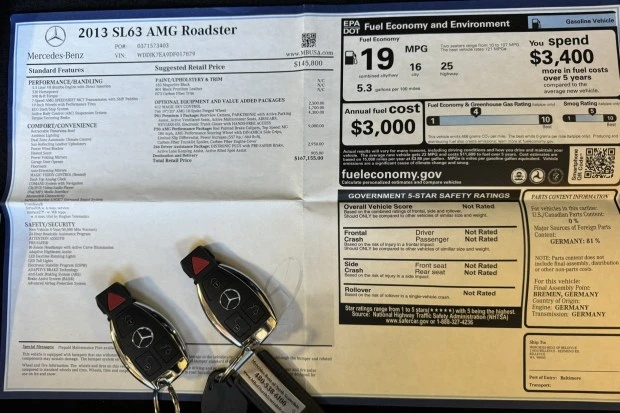 2013 Mercedes-Benz R231 SL 63 & SL 65 AMG - Image 8 of 8