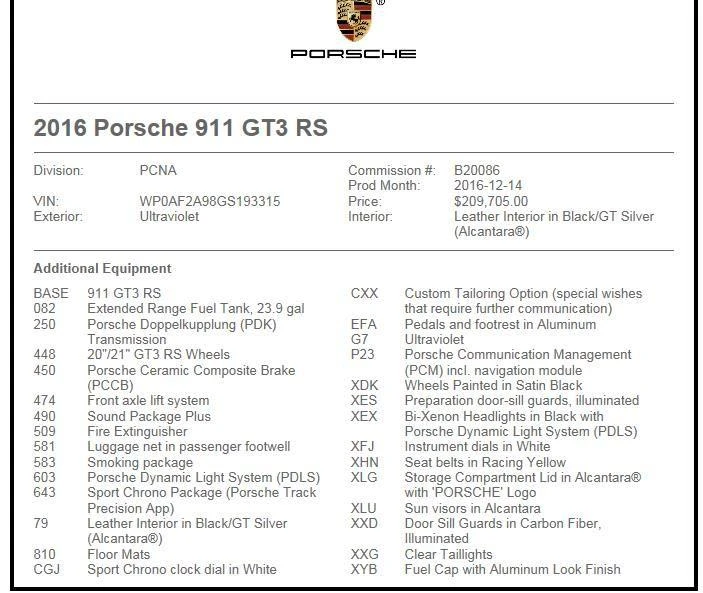 2016 Porsche 991 GT3 RS - Image 8 of 8