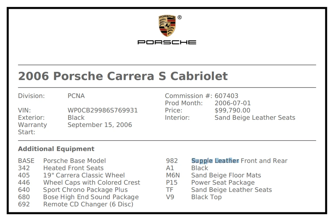 2006 Porsche 997 Carrera S - Image 31 of 31