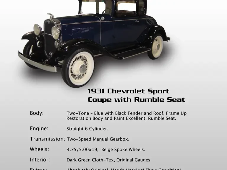 1931 Chevrolet Independence & Confederate - Image 2 of 2
