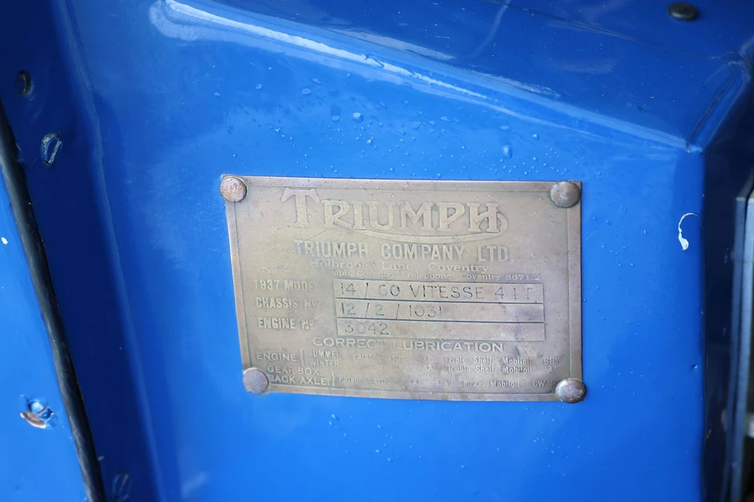1936 Triumph Vitesse - Image 9 of 30