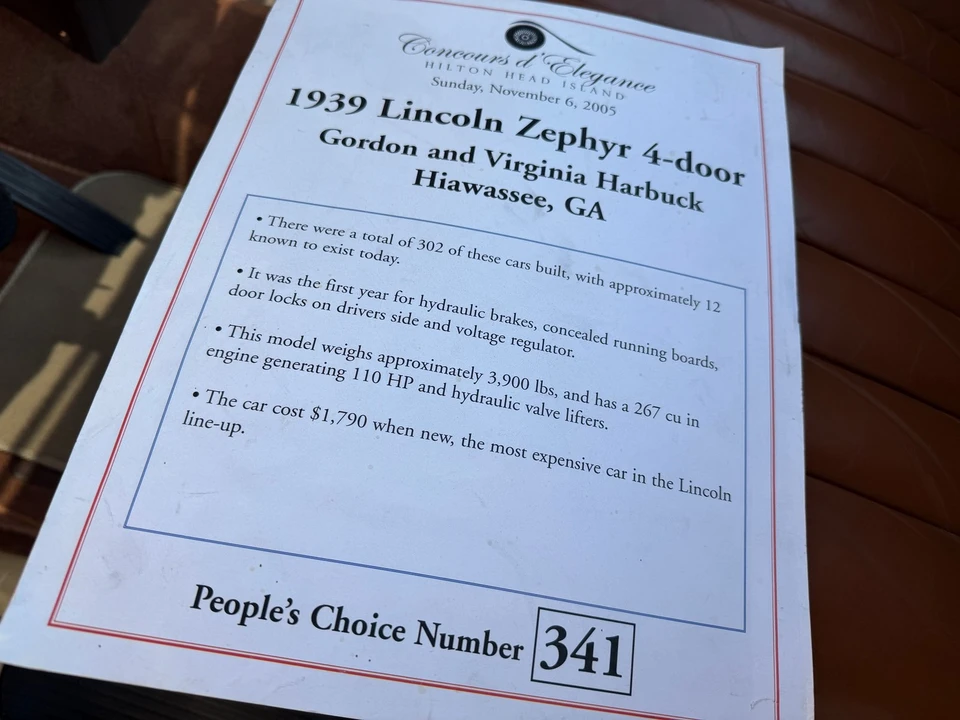 1939 Lincoln Zephyr - Image 13 of 21