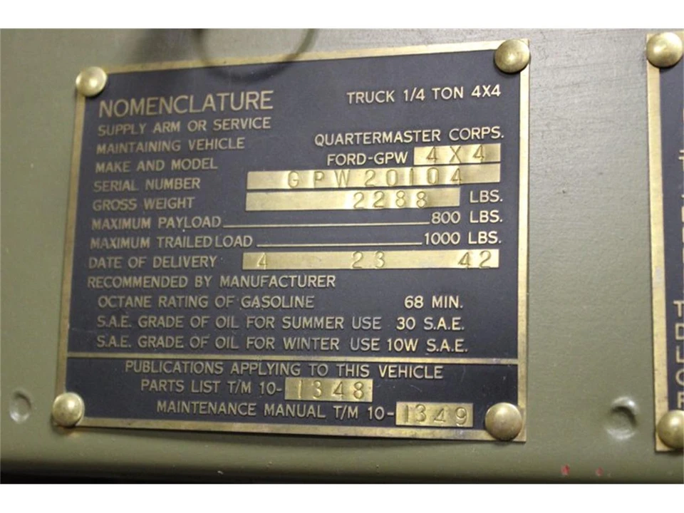 1942 Ford Military Vehicles - Image 21 of 31