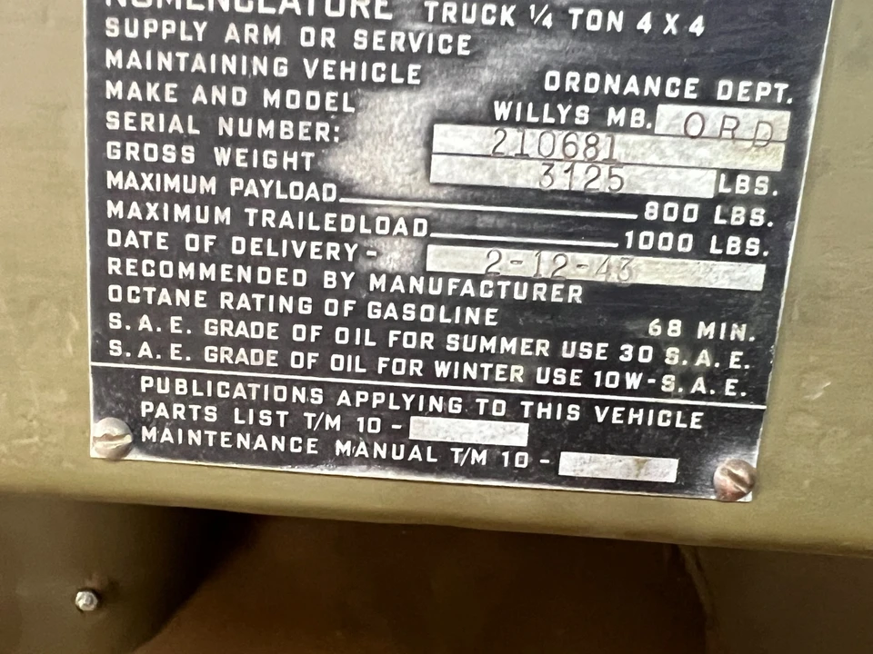 1943 Willys MB - Image 5 of 21