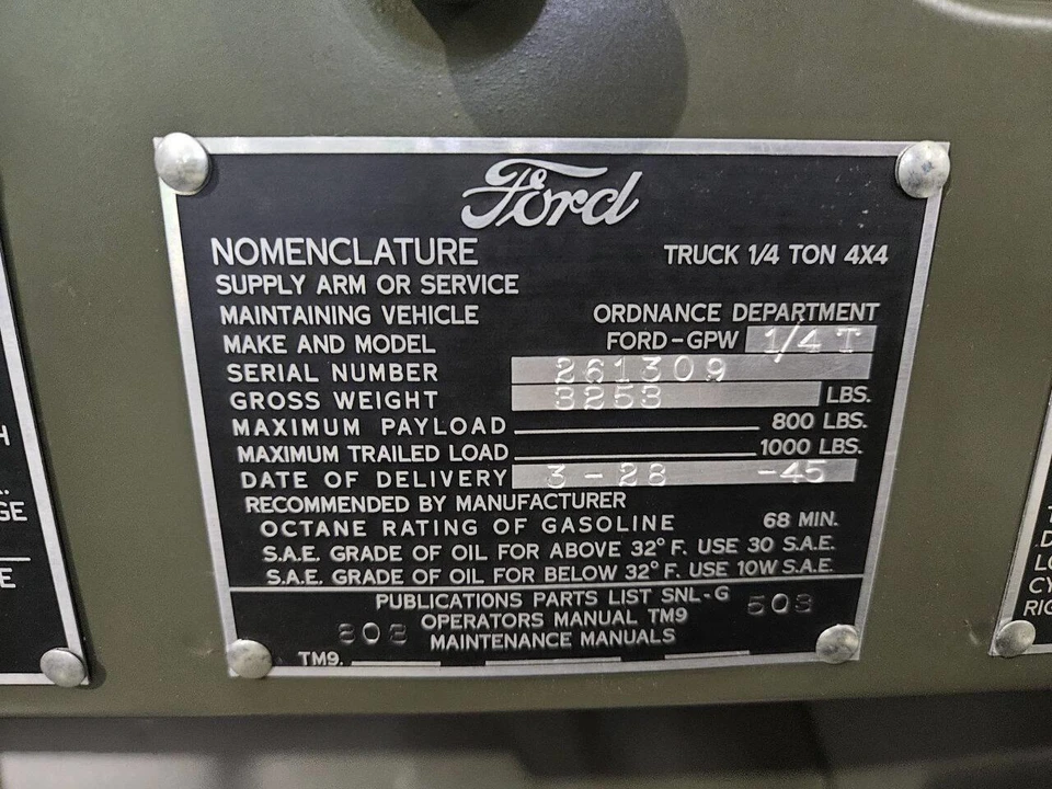 1945 Ford Military Vehicles - Image 14 of 31