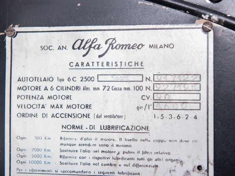 1951 Alfa Romeo 6C 2500 - Image 21 of 24