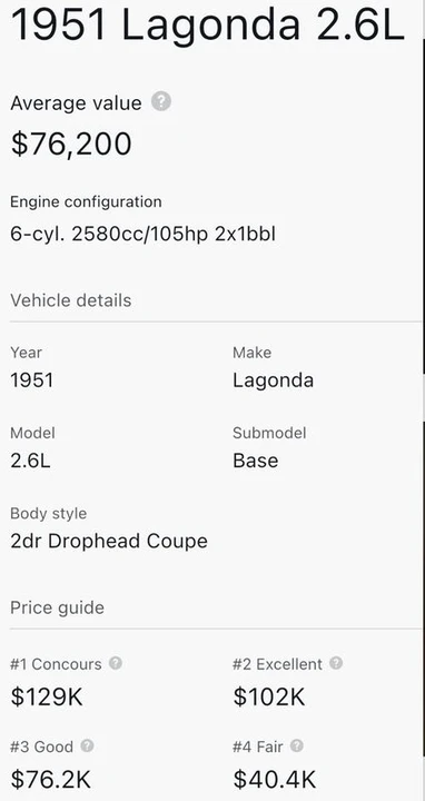 1951 Aston Martin Lagonda - Image 9 of 9