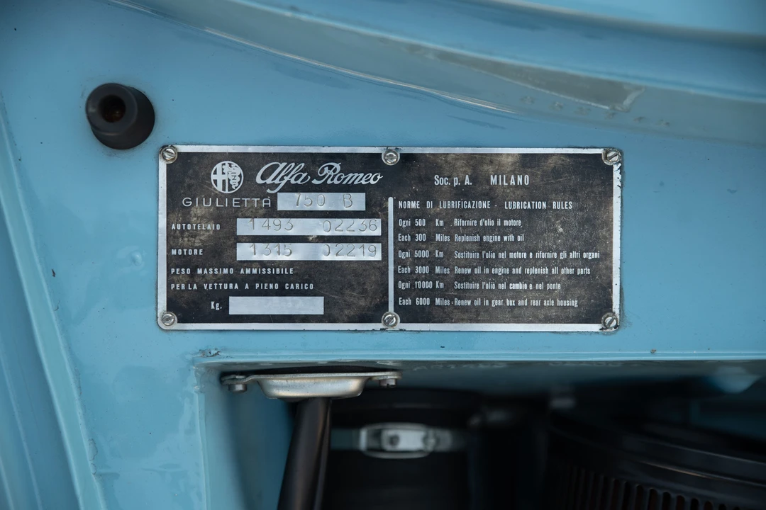 1956 Alfa Romeo Giulietta - Image 13 of 31