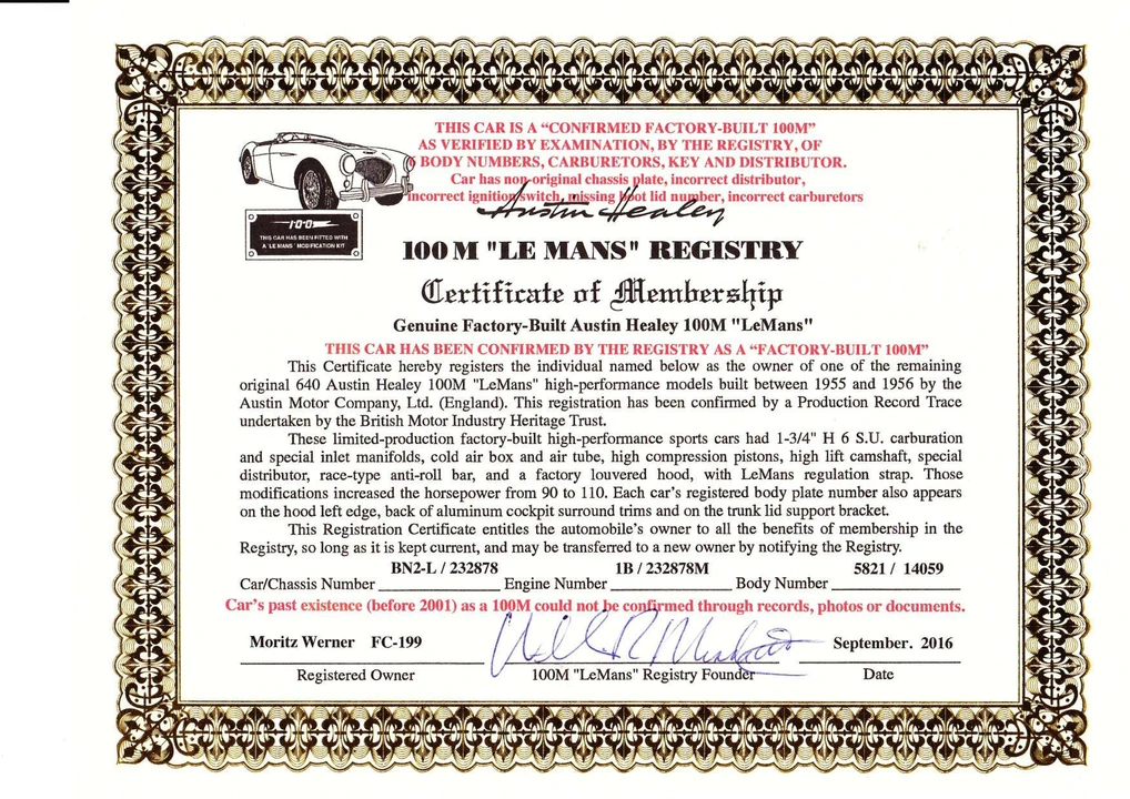 1956 Austin-Healey 100 - Image 2 of 28