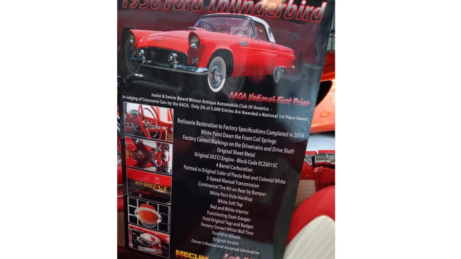1956 Ford Thunderbird 1st Gen - Image 12 of 12