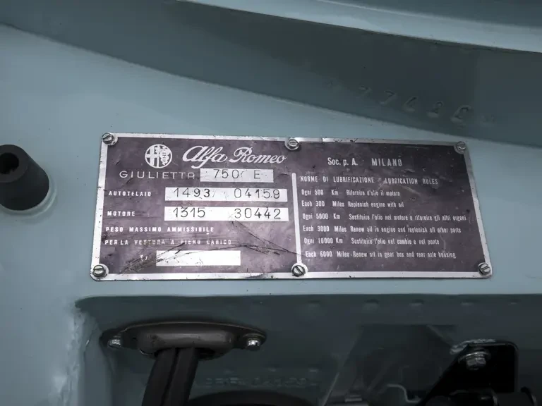 1957 Alfa Romeo Giulietta - Image 31 of 31