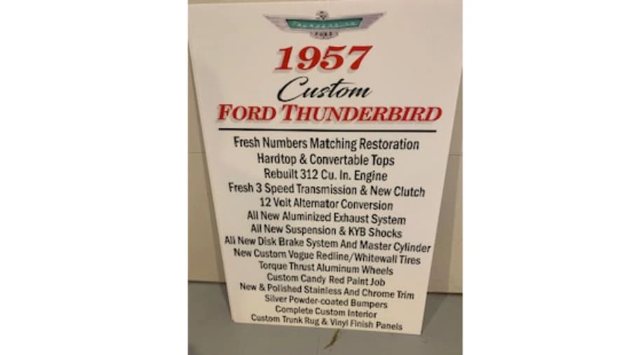1957 Ford Thunderbird 1st Gen - Image 19 of 19