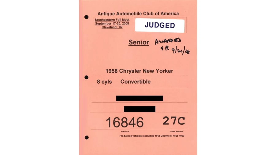 1958 Chrysler New Yorker - Image 27 of 31