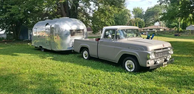 1958 Ford F100 & Airstream Caravanner Combo