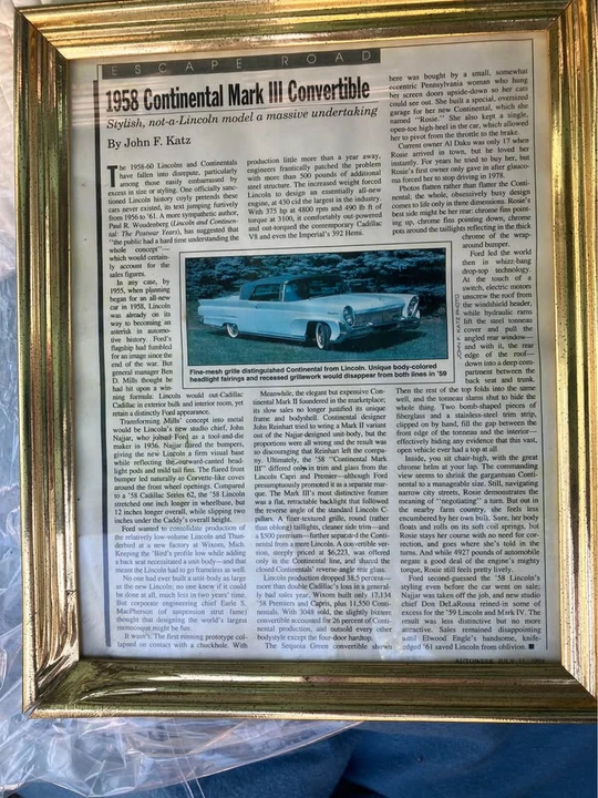 1958 Lincoln Continental Mark Series - Image 13 of 14