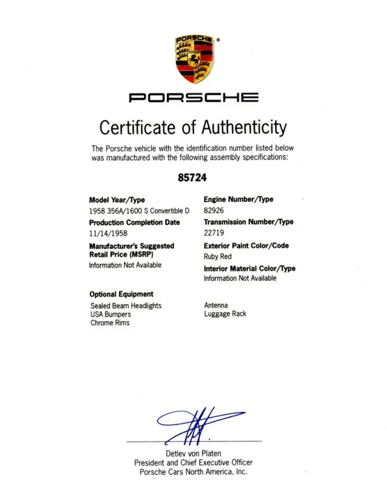 1958 Porsche 356 A - Image 2 of 31