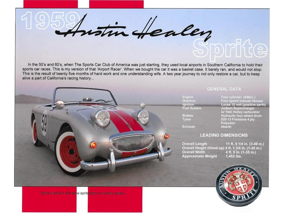 1959 Austin-Healey Sprite Mark I - Image 10 of 31