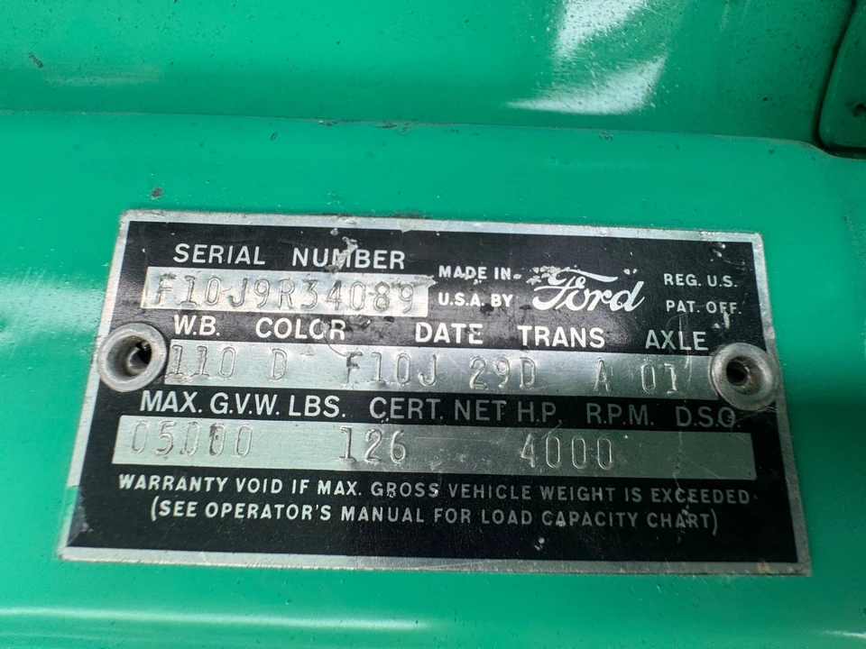 1959 Ford F-Series 3rd Gen - Image 30 of 31