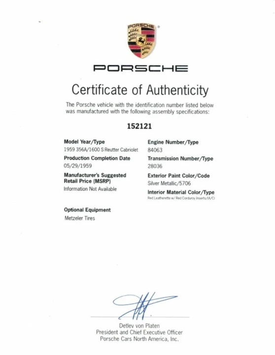 1959 Porsche 356 A - Image 11 of 11