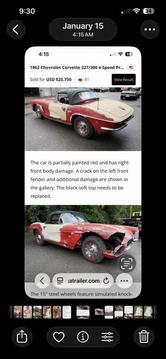 1961 Chevrolet Corvette C1 - Image 18 of 21