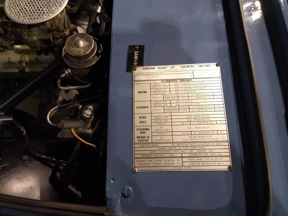 1961 Sunbeam Alpine Series II - Image 30 of 31