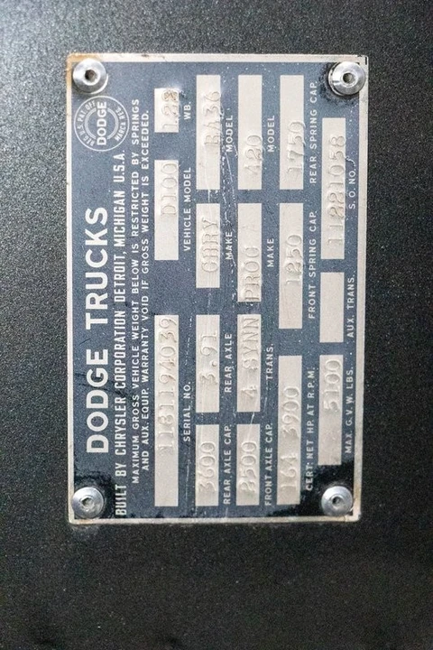 1962 Dodge D Series 1st Gen - Image 15 of 21