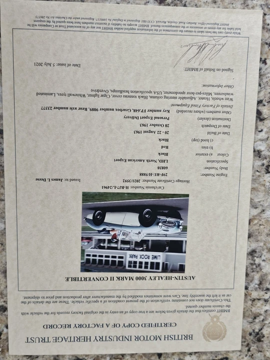 1963 Austin-Healey 3000 Mark II - Image 9 of 20
