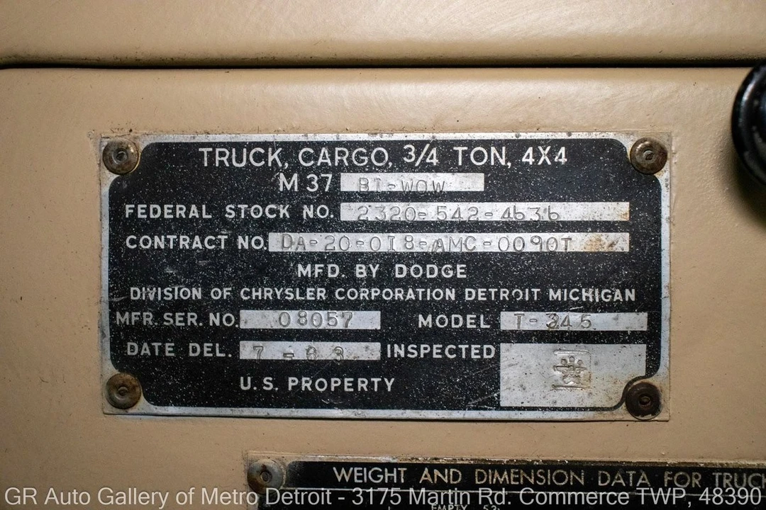 1963 Dodge Military Vehicles - Image 25 of 31