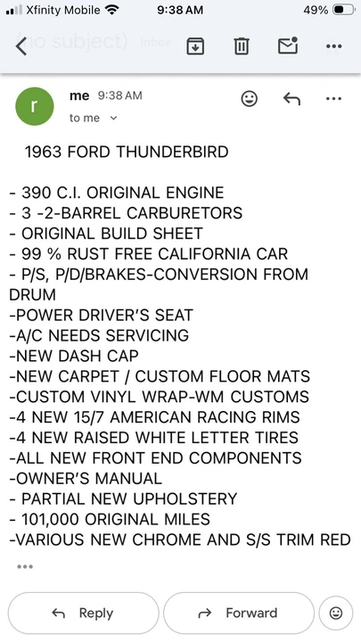 1963 Ford Thunderbird 3rd Gen - Image 29 of 29