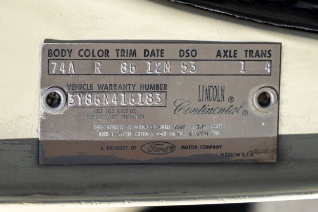 1963 Lincoln Continental 4th Gen - Image 8 of 8