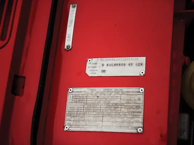 1963 Sunbeam Alpine Series III - Image 30 of 31