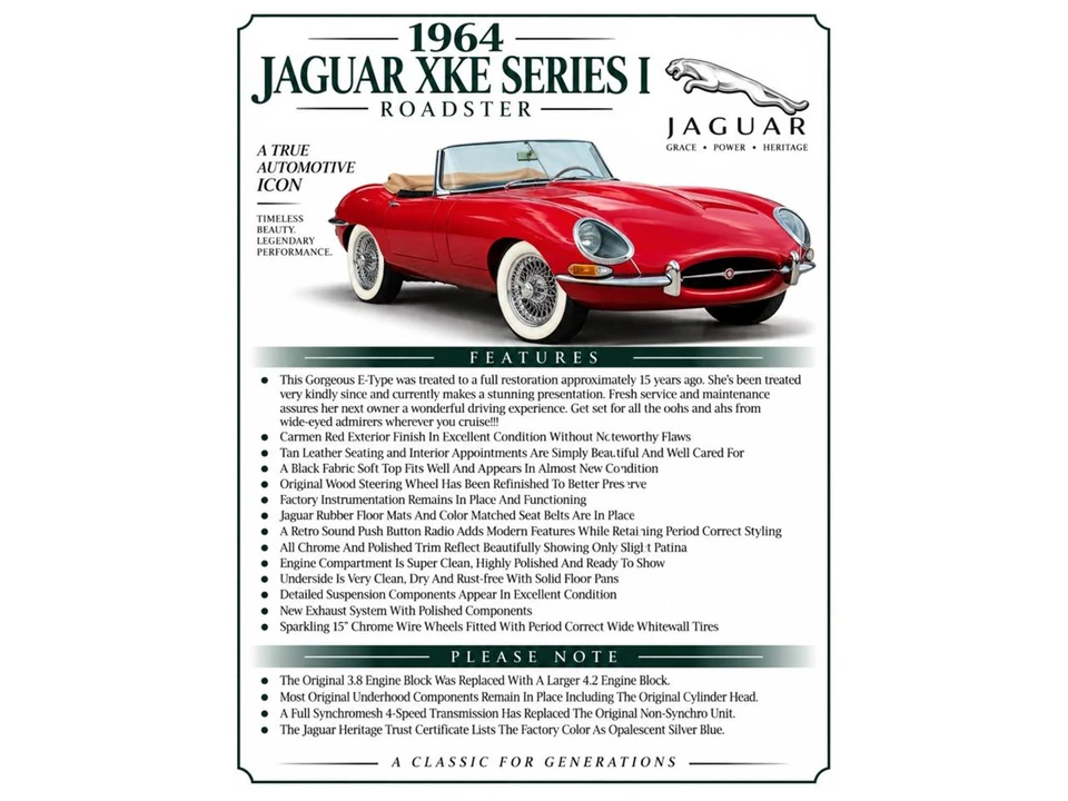 1964 Jaguar E-Type Series 1 - Image 6 of 31