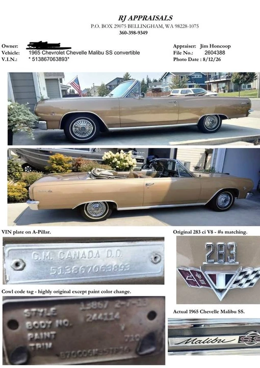 1965 Chevrolet Chevelle SS 1st Gen - Image 3 of 6