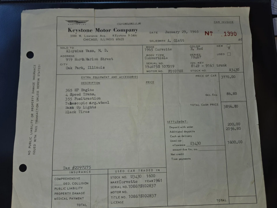 1965 Chevrolet Corvette C2 - Image 31 of 31