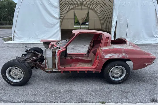 1965 Chevrolet Corvette Coupe Roller Project w/ Collection of Parts