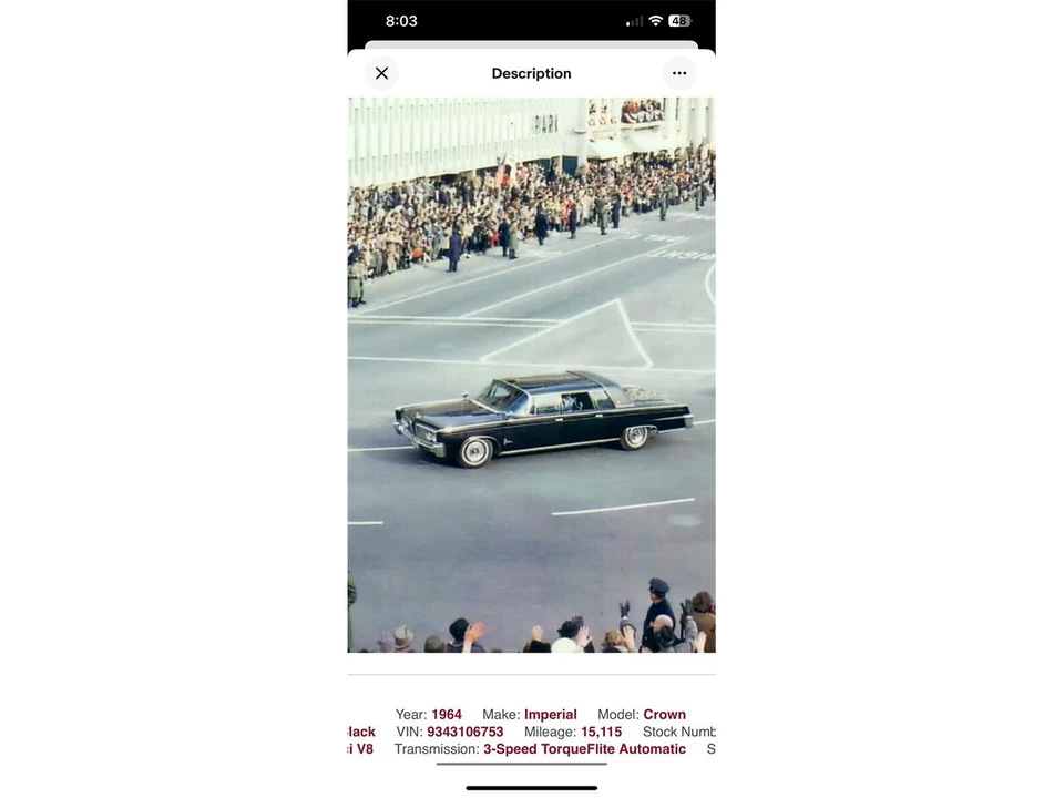 1965 Chrysler Imperial 2nd Gen - Image 27 of 28