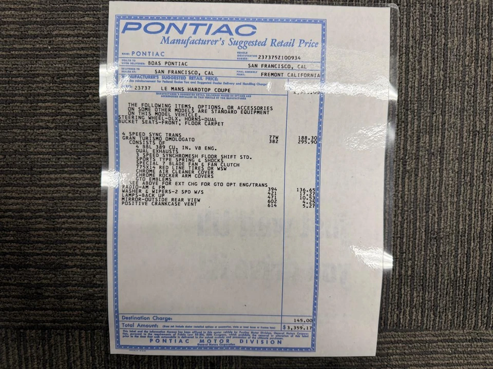 1965 Pontiac GTO 1st Gen - Image 3 of 31