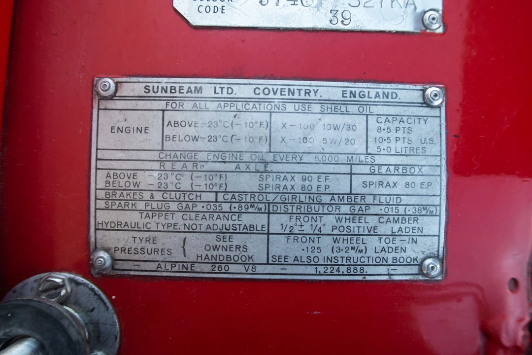 1965 Sunbeam Tiger Mark I - Image 8 of 28