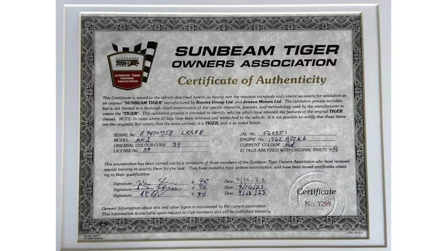 1965 Sunbeam Tiger Mark I - Image 17 of 17