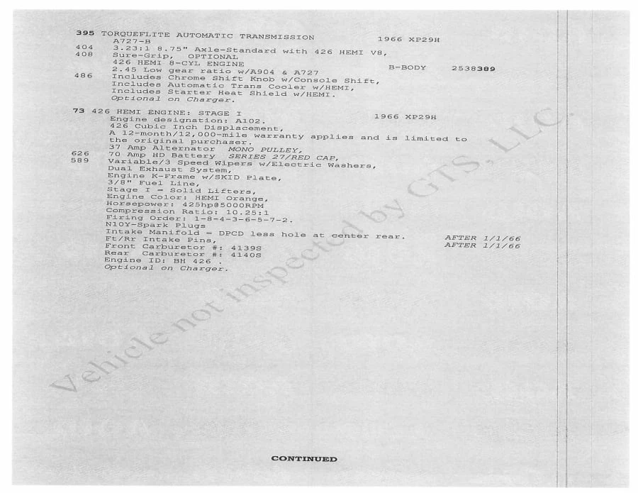 1966 Dodge Charger Hemi 1st Gen - Image 29 of 31