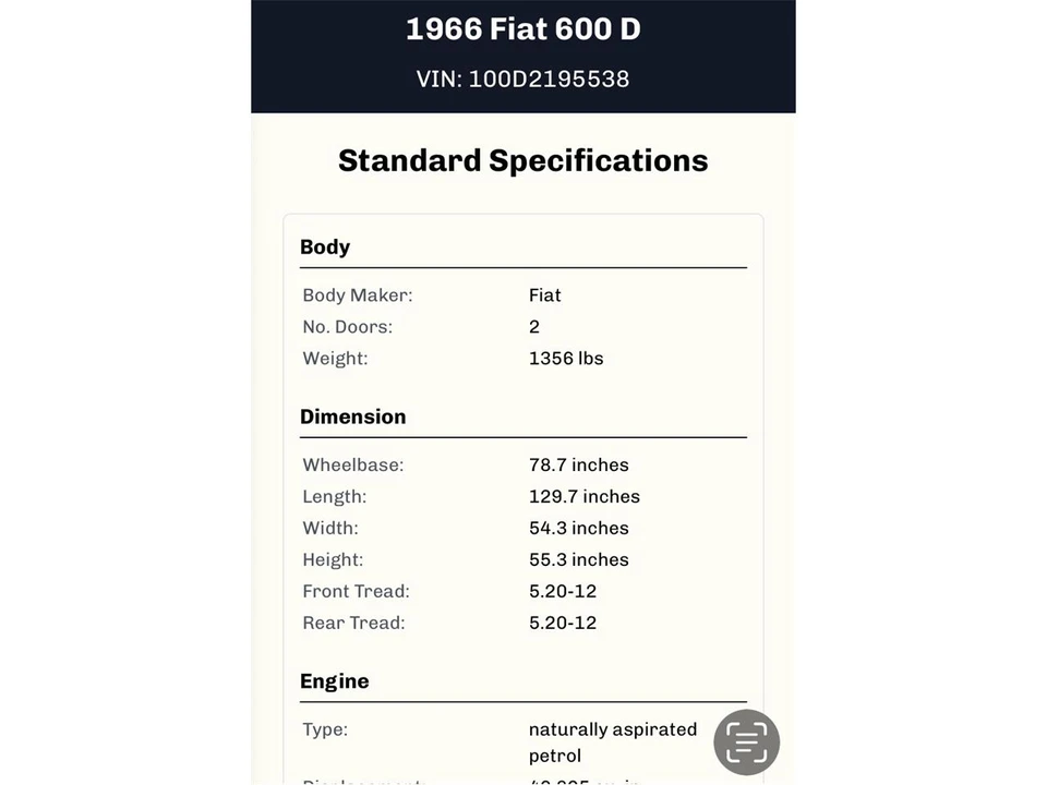 1966 Fiat 600 - Image 28 of 31