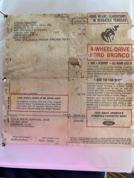 1966 Ford Bronco 1st Gen - Image 17 of 20