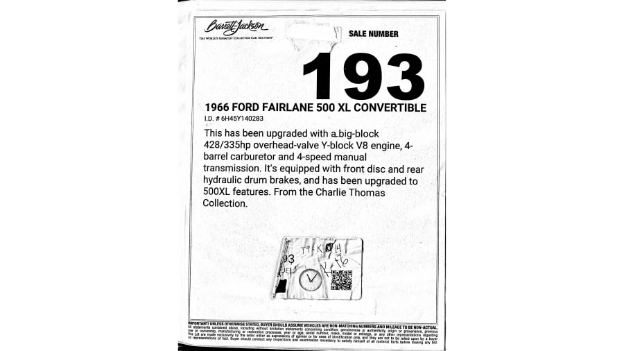 1966 Ford Fairlane 5th Gen - Image 30 of 30
